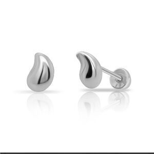 Sterling Silver Stud Earrings tear drop small